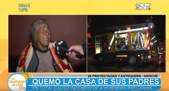 Adicto quema precaria vivienda de sus padres