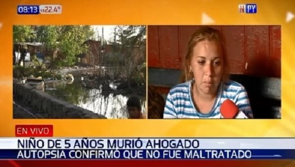 Madre de niño ahogado afirma que fue un descuido