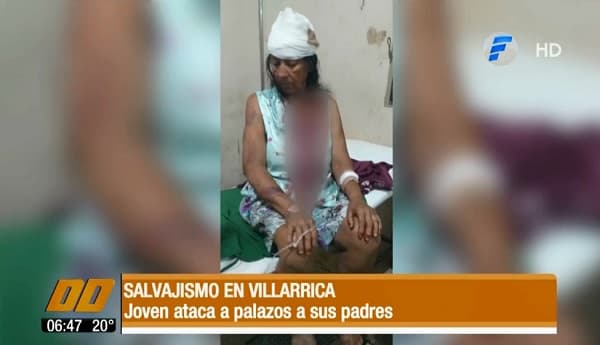 Joven ebrio apalea a sus padres