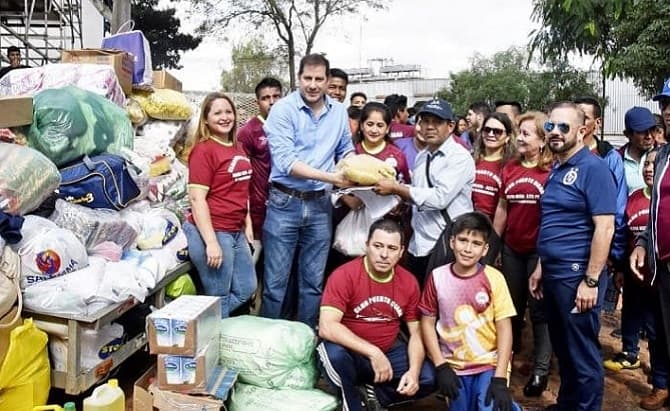 Sol entrega víveres a plantel de Puerto Diana para el Chaco