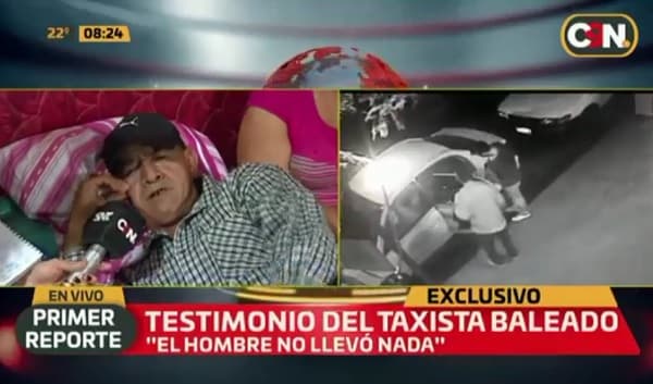 Taxista baleado relata cómo se sucedieron los hechos