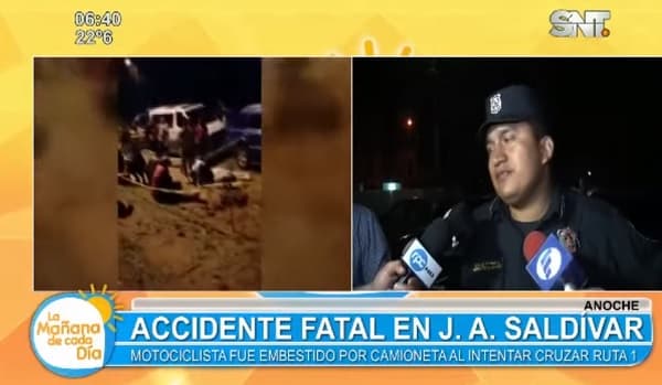 Motociclista fallece tras ser embestido en J.A. Saldívar