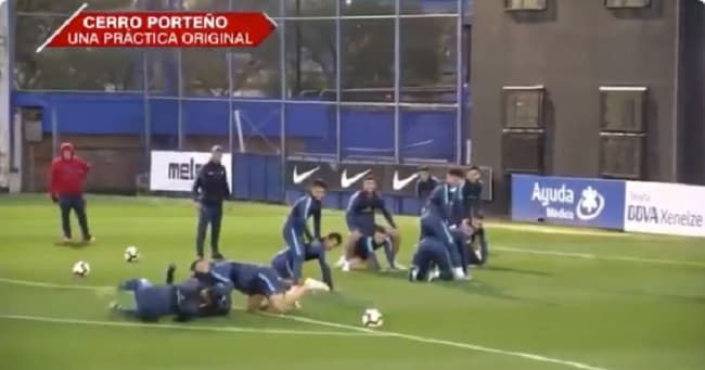 Peculiar entrenamiento de Cerro Porteño antes de medir a San Lorenzo