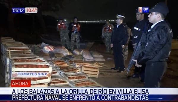Prefectura se enfrenta a tiros con “contrabandistas” en Villa Elisa
