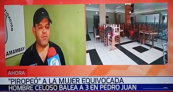 Hombre “celoso” baleó a desconocidos en local de comidas