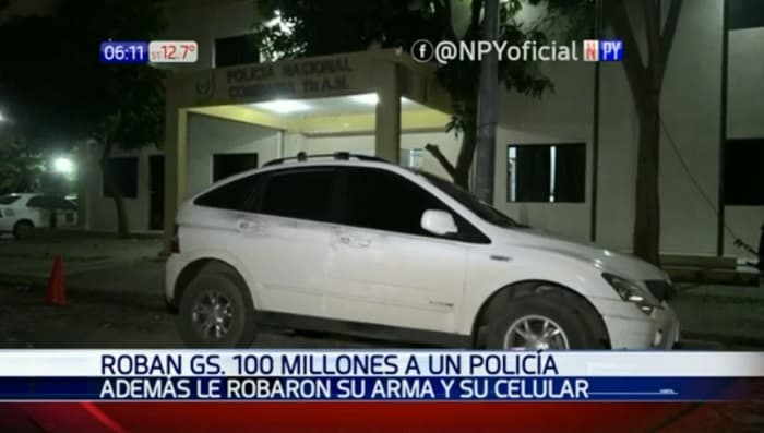 Despojan a suboficial de G. 100 millones en confuso atraco