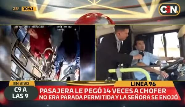 Habla chofer de bus golpeado por pasajera