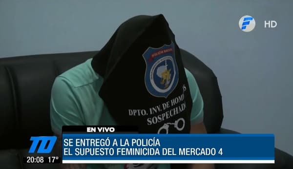 Se entrega sospechoso de feminicidio en el Mercado 4