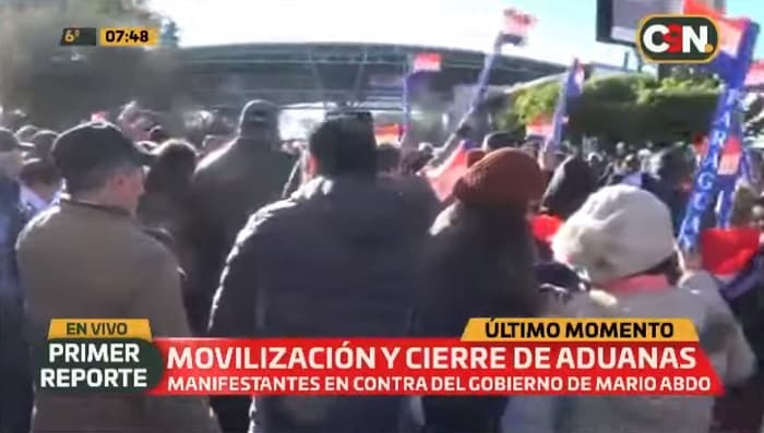 Protestan contra Abdo Benítez en el este
