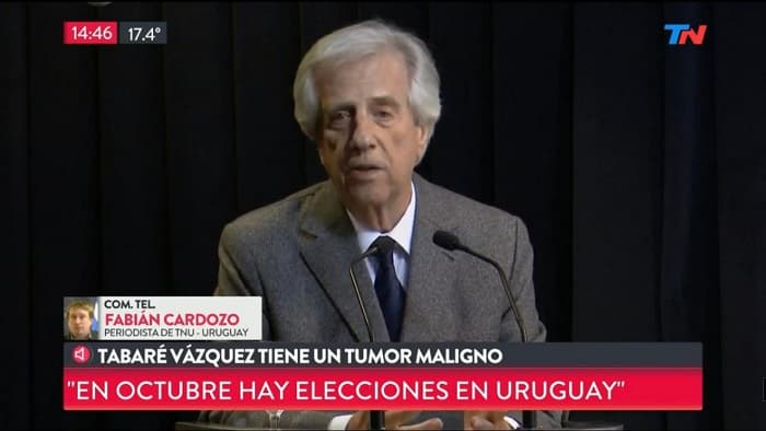 Confirman que presidente uruguayo padece tumor maligno