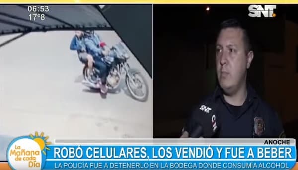 Motochorro salió de la cárcel y volvió a robar celulares para beber