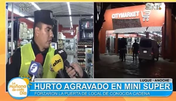 Asaltan por segunda vez mini super en Luque
