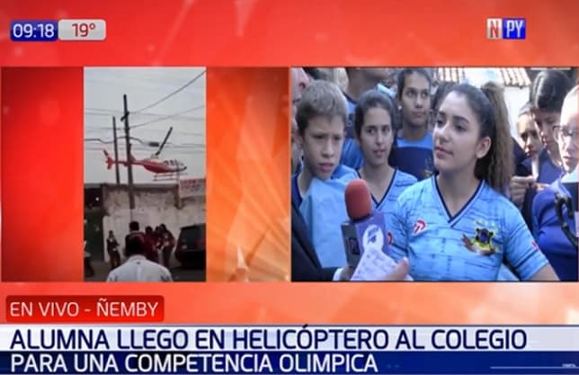 Alumna cuenta paso a paso cómo fue su paseo en helicóptero