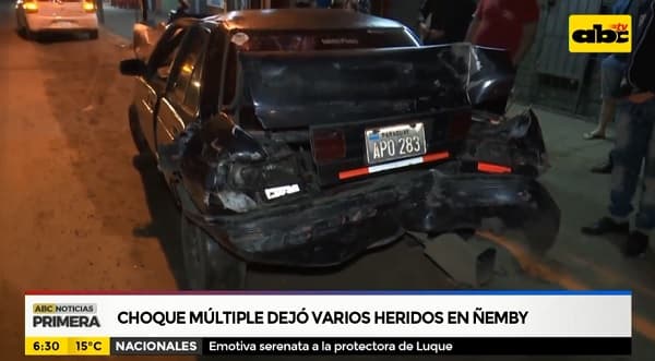 Conductor ebrio causa múltiple choque en Ñemby