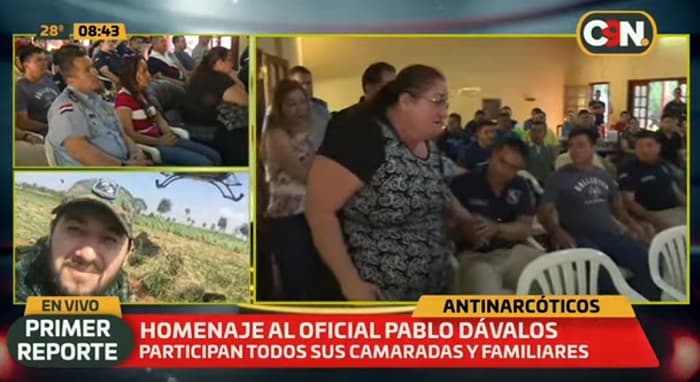 Policías brindan emotivo homenaje a camarada asesinado