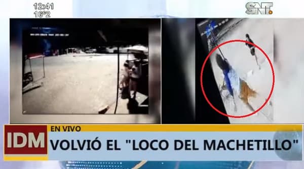 “El loco del machetillo” destruye cámara de comercio del Mercado 4