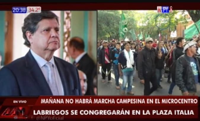 No habrá marcha campesina en la capital, anuncia ministro