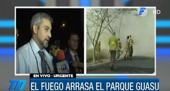 Abdo Benítez promete mayor apoyo a bomberos