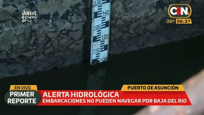 Alerta Hidrológica: Río Paraguay amanece en Asunción con 1 metro de altura