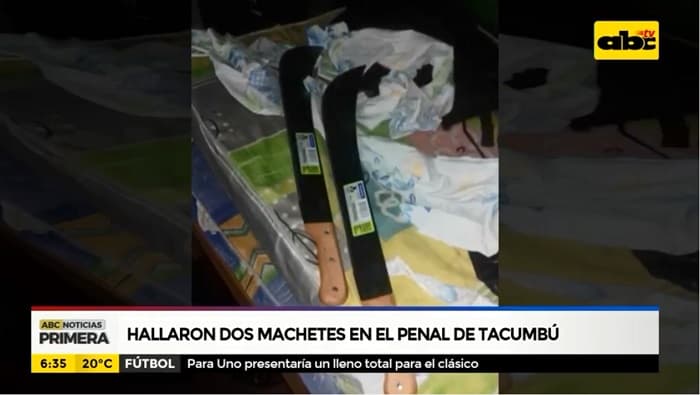 Aparecen machetes en el interior de Tacumbú