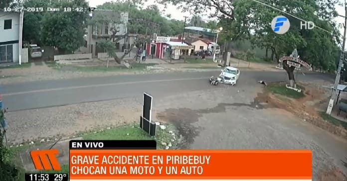 Choque deja en grave estado a motociclista