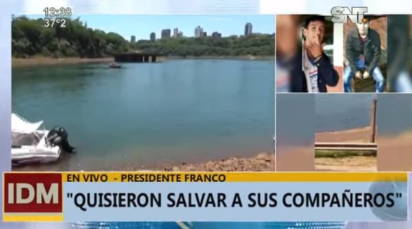 Dos jóvenes desaparecen en aguas del río Paraná