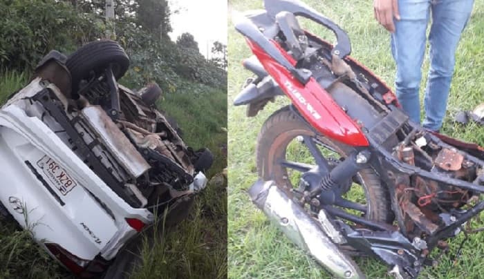 Motociclista muere tras chocar frontalmente con una camioneta