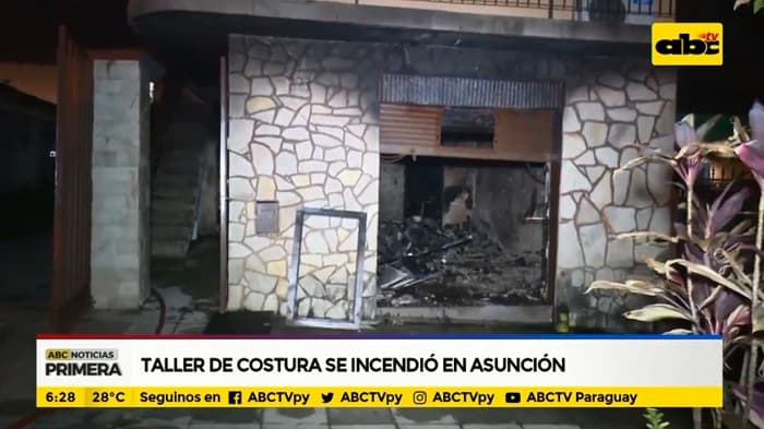 Incendio consume taller de costura y causa muerte de dos perros