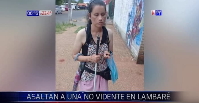 Asaltan a mujer no vidente en Lambaré