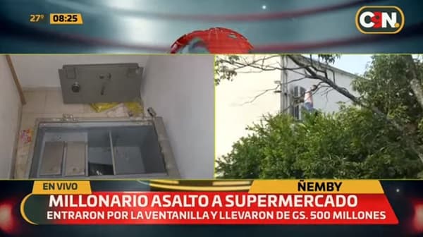 Ñemby: Delincuentes ingresan a súper y se llevan G. 500 millones