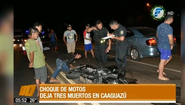 Tres fallecidos deja un choque entre motos