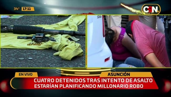 Cuatro detenidos tras frustrado asalto en el microcentro