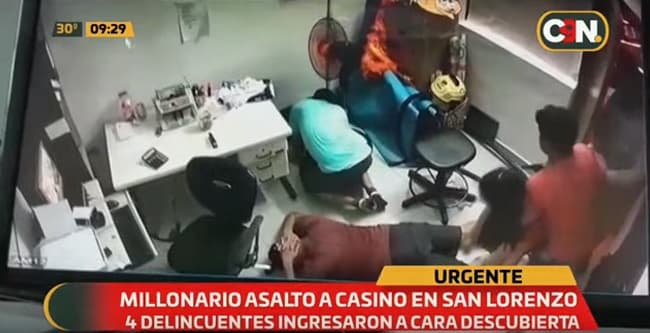 Asaltan casino de San Lorenzo