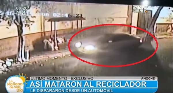 Cámaras revelan que reciclador fue ejecutado desde un auto