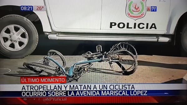 Ciclista muere en accidente sobre Mariscal López