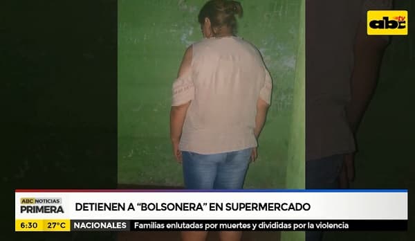 Detienen a bolsonera cuando pretendía hurtar en supermercado