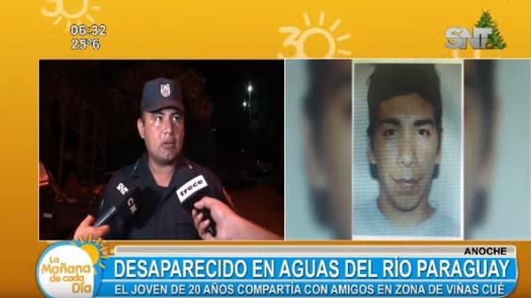 Joven desaparece en aguas del río Paraguay