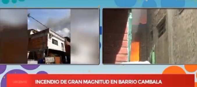 Incendio consume vivienda en zona de Cambala