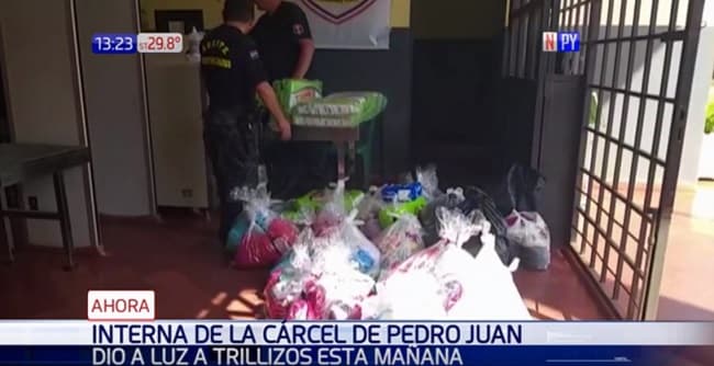 Reclusa de Pedro Juan Caballero da a luz a trillizos