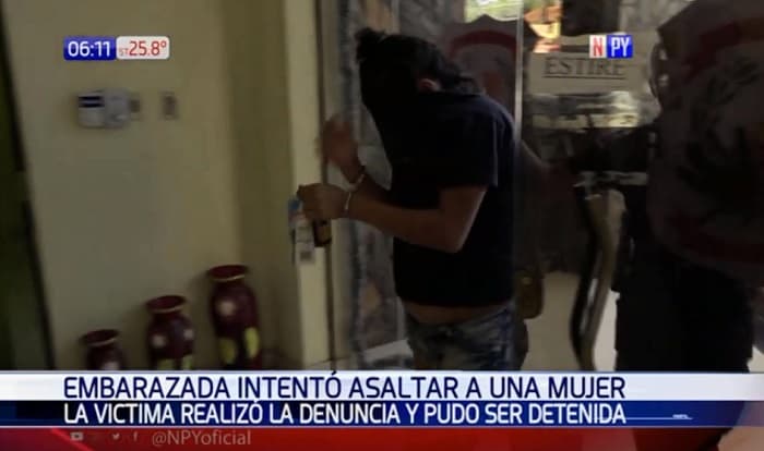 Detienen a embarazada tras asaltar a una mujer en Capiatá