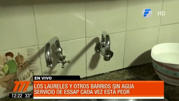 ESSAP vuelve a dejar sin agua a barrios de Asunción