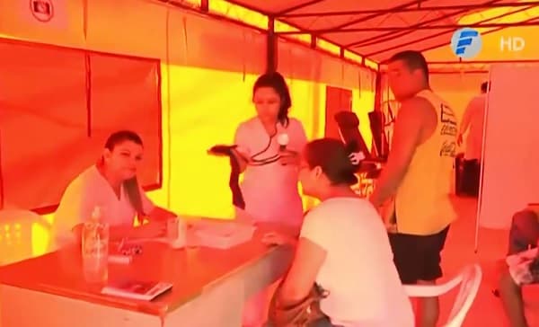 Habilitan carpa de contingencia en hospital ante epidemia de dengue