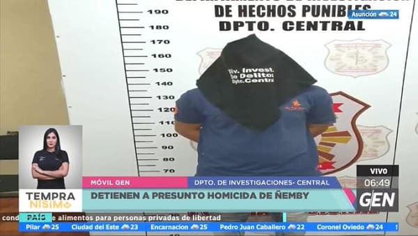 Se entrega sospechoso de crimen de joven en Ñemby