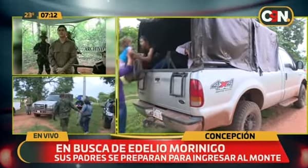 Familia de Edelio ingresa al monte con resguardo de policías y militares