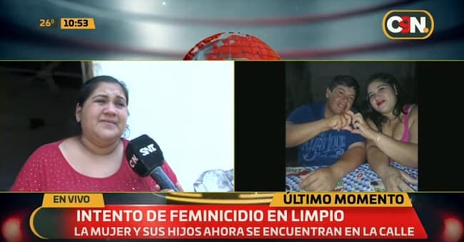 Mujer golpeada por su pareja ahora está en la calle con sus hijos