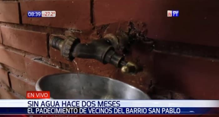 ESSAP sigue cobrando, pero cliente no tiene servicio hace meses