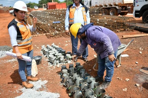 Efectúan estricto control de calidad de materiales en construcción del multiviaducto