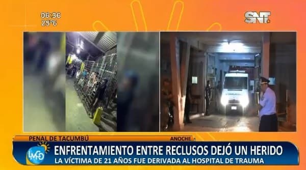 Pelea entre reos deja como saldo un herido en Tacumbú