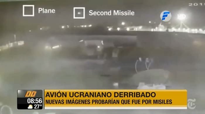 Nuevas imágenes comprueban que misiles impactaron contra avión ucraniano