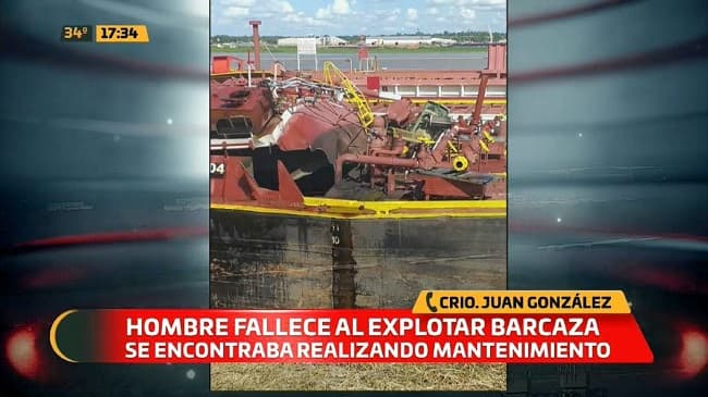 Explosión en barcaza acaba con la vida de un trabajador en Chaco'i